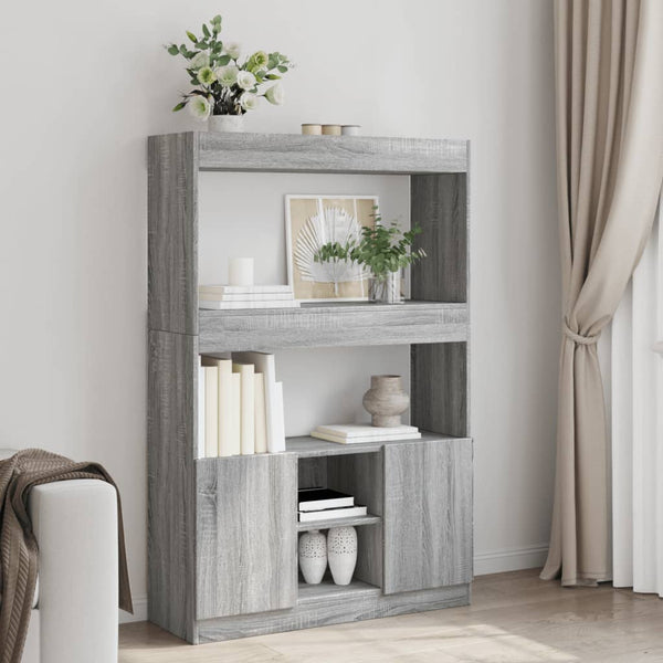 Highboard Grau Sonoma 92x33x140 cm