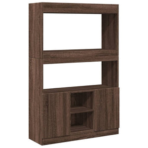 Highboard Braun Eichenoptik 92x33x140 cm