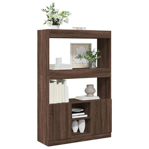 Highboard Braun Eichenoptik 92x33x140 cm