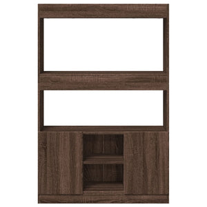 Highboard Braun Eichenoptik 92x33x140 cm
