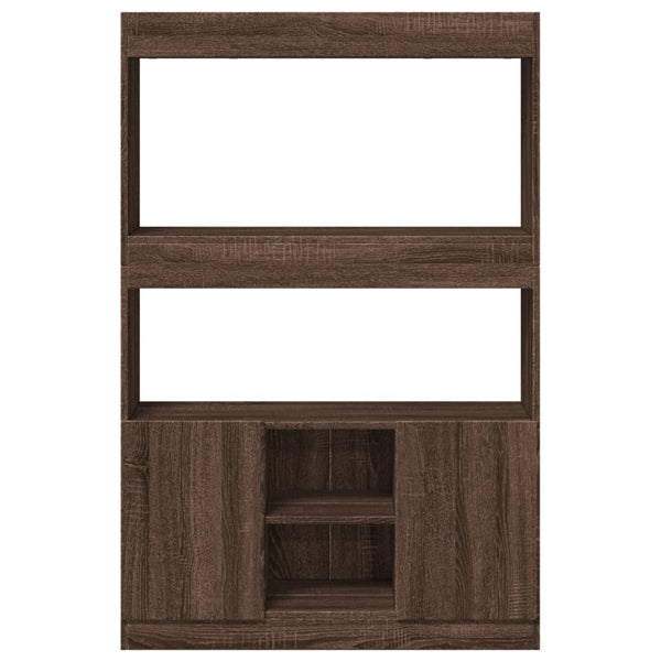 Highboard Braun Eichenoptik 92x33x140 cm