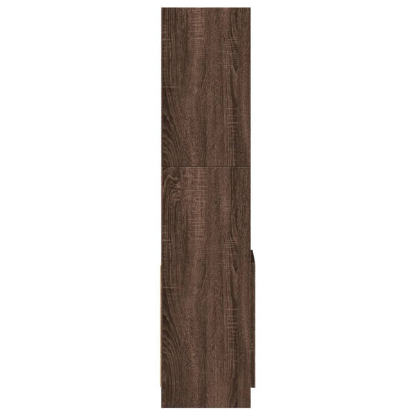Highboard Braun Eichenoptik 92x33x140 cm