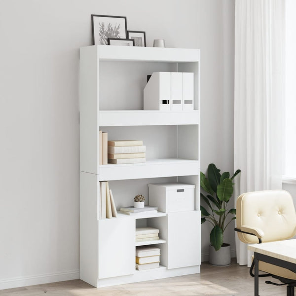 Highboard Weiß 92x33x180 cm