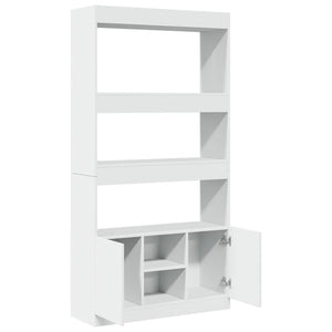 Highboard Weiß 92x33x180 cm