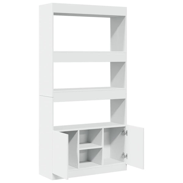 Highboard Weiß 92x33x180 cm
