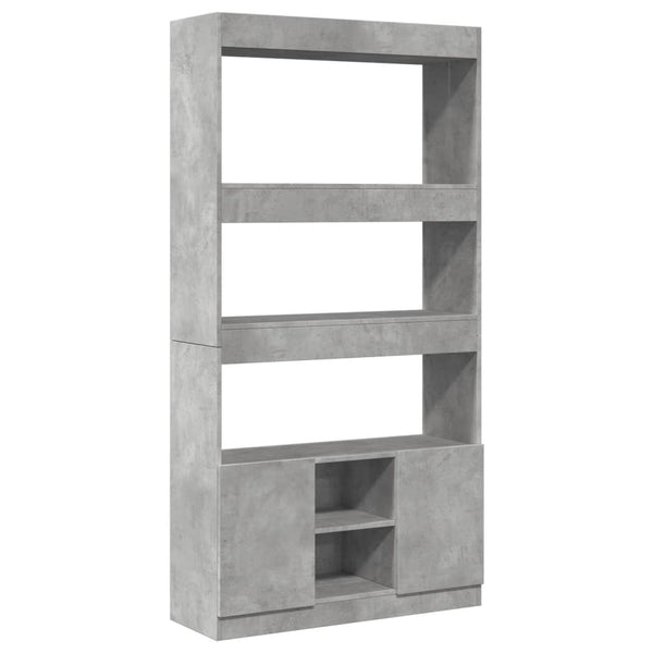 Highboard Betongrau 92x33x180 cm