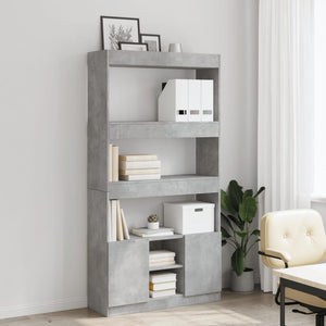 Highboard Betongrau 92x33x180 cm