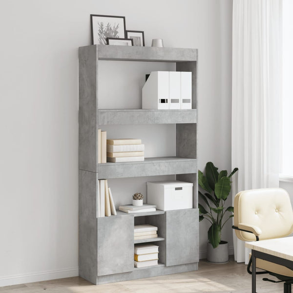 Highboard Betongrau 92x33x180 cm