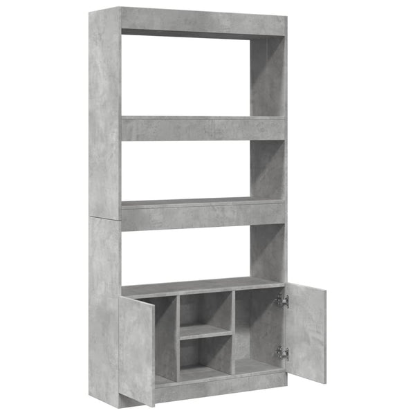 Highboard Betongrau 92x33x180 cm