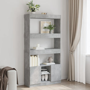 Highboard Betongrau 92x33x180 cm