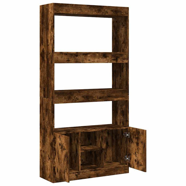 Highboard Räuchereiche 92x33x180 cm