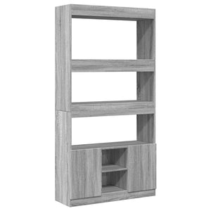 Highboard Grau Sonoma 92x33x180 cm