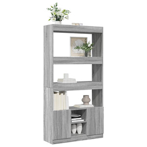 Highboard Grau Sonoma 92x33x180 cm