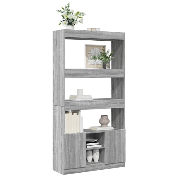 Highboard Grau Sonoma 92x33x180 cm