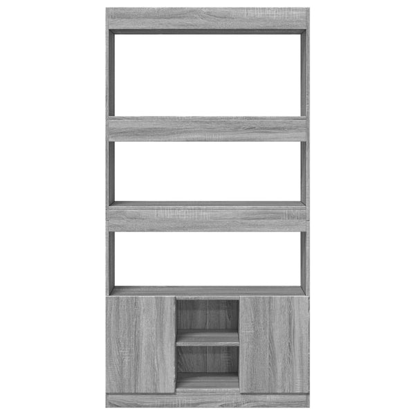 Highboard Grau Sonoma 92x33x180 cm