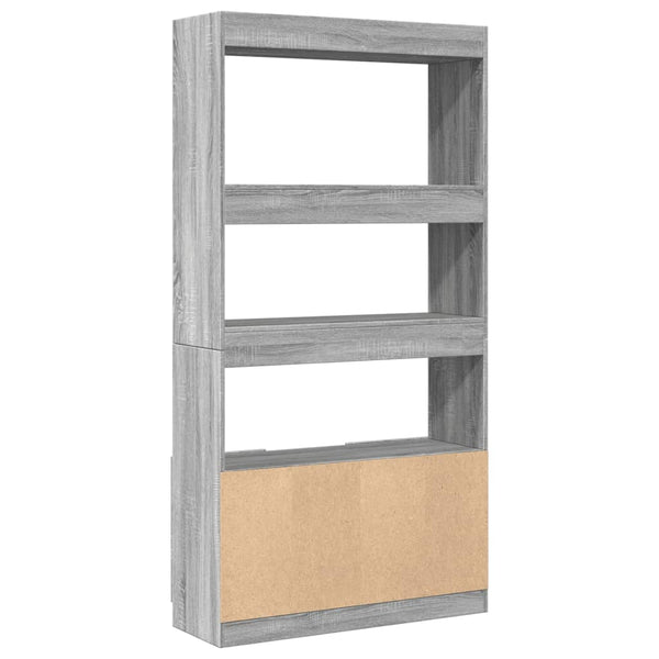 Highboard Grau Sonoma 92x33x180 cm