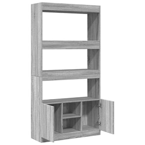 Highboard Grau Sonoma 92x33x180 cm