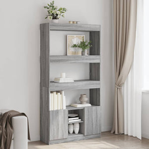 Highboard Grau Sonoma 92x33x180 cm