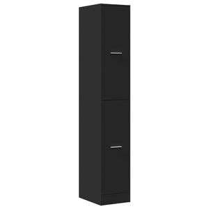 Schwarzer Apothekerschrank 30x41x174,5 cm
