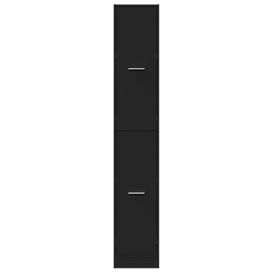 Schwarzer Apothekerschrank 30x41x174,5 cm