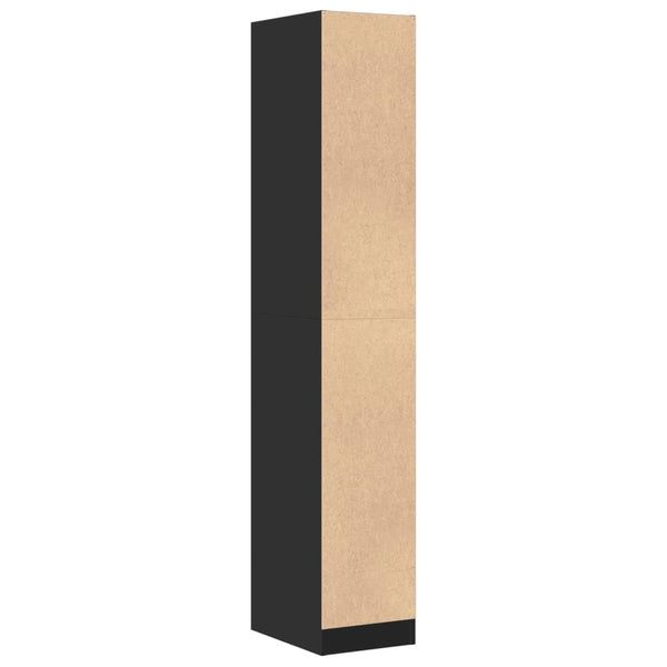 Schwarzer Apothekerschrank 30x41x174,5 cm