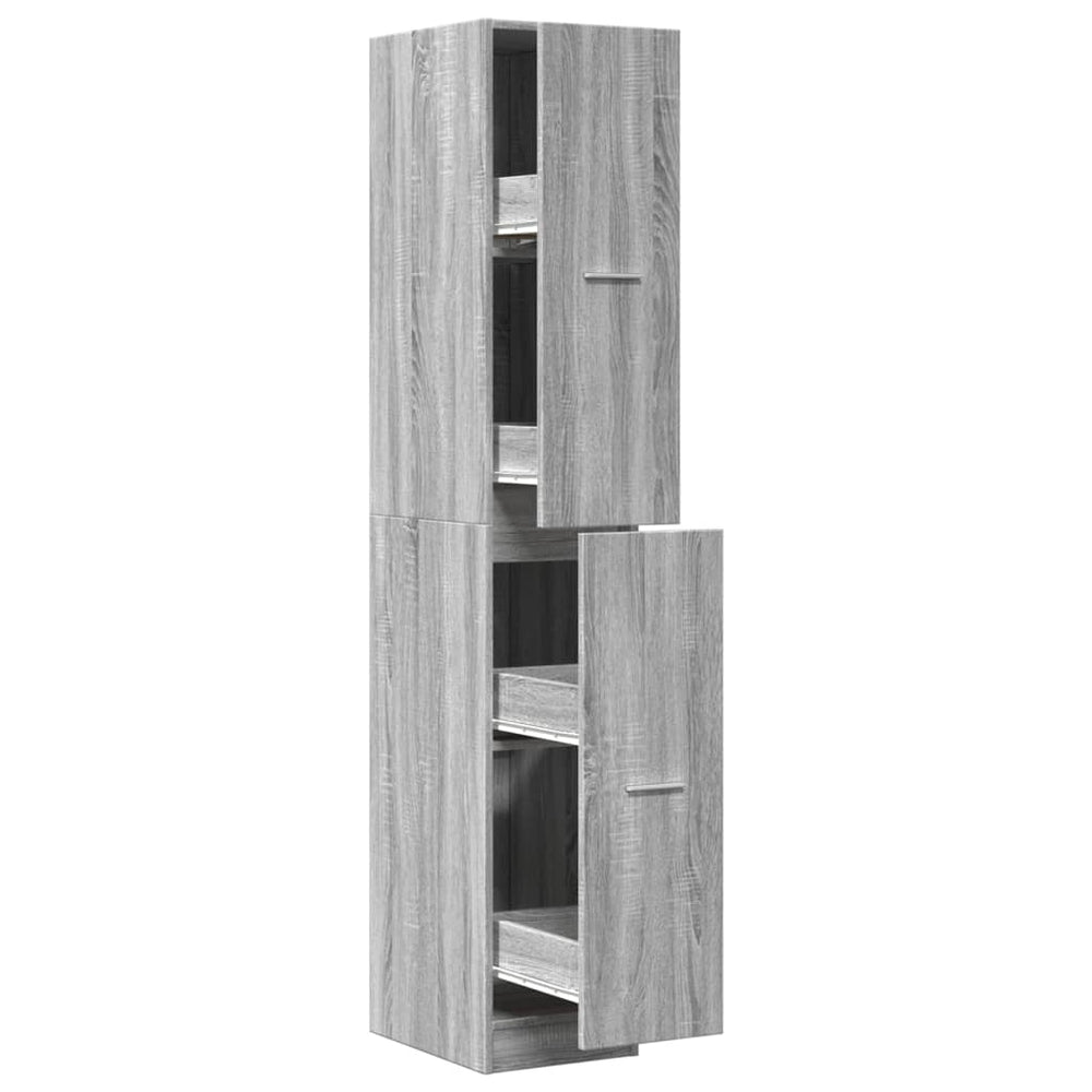 Apothekerschrank Grau Sonoma 30x41x174,5 cm