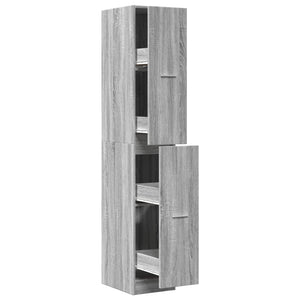 Apothekerschrank Grau Sonoma 30x41x174,5 cm