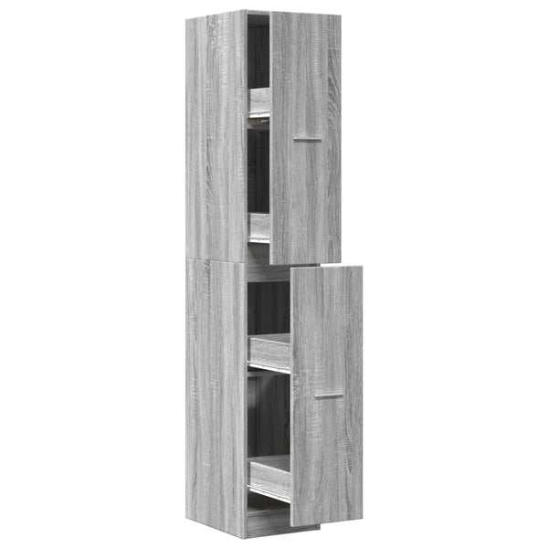 Apothekerschrank Grau Sonoma 30x41x174,5 cm