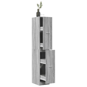Apothekerschrank Grau Sonoma 30x41x174,5 cm
