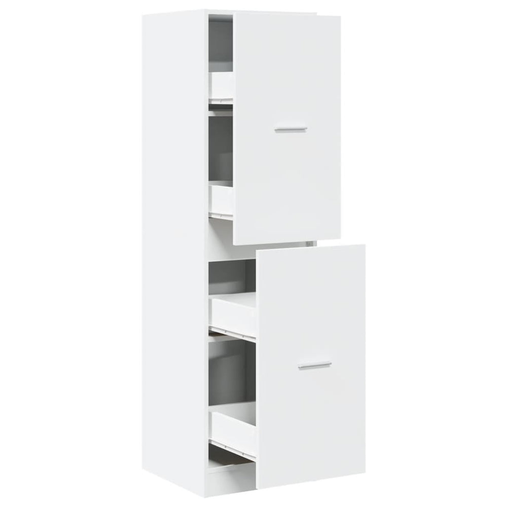 Weißer Apothekerschrank Holz 40x41x144,5 cm