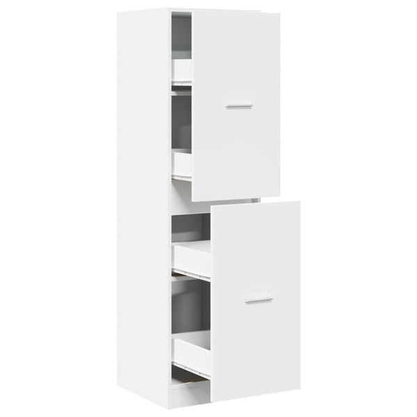 Weißer Apothekerschrank Holz 40x41x144,5 cm