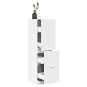 Weißer Apothekerschrank Holz 40x41x144,5 cm