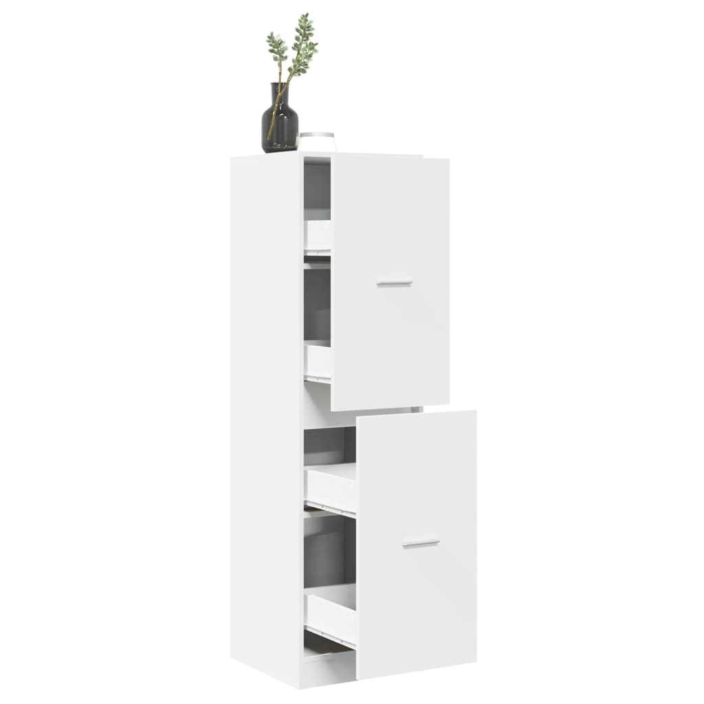Weißer Apothekerschrank Holz 40x41x144,5 cm