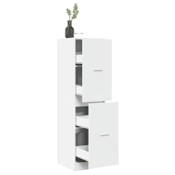 Weißer Apothekerschrank Holz 40x41x144,5 cm