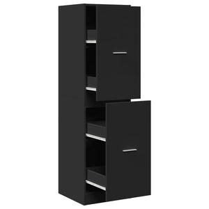 Schwarzer Apothekerschrank 40x41x144,5 cm