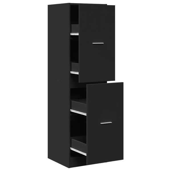 Schwarzer Apothekerschrank 40x41x144,5 cm