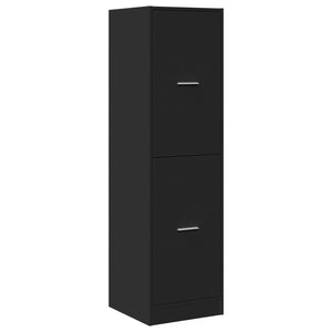 Schwarzer Apothekerschrank 40x41x144,5 cm