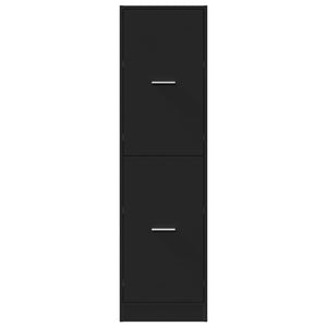 Schwarzer Apothekerschrank 40x41x144,5 cm