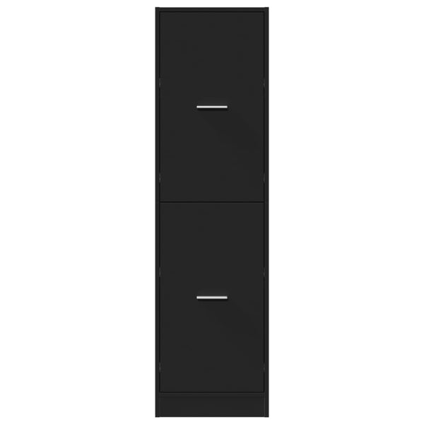 Schwarzer Apothekerschrank 40x41x144,5 cm