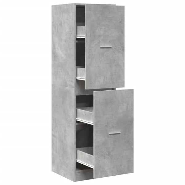 vidaXL Armoire de pharmacie Gris béton 40x41x144,5 cm Bois d'ingénierie
