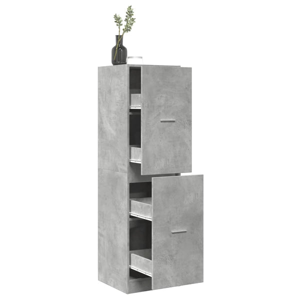 vidaXL Armoire de pharmacie Gris béton 40x41x144,5 cm Bois d'ingénierie