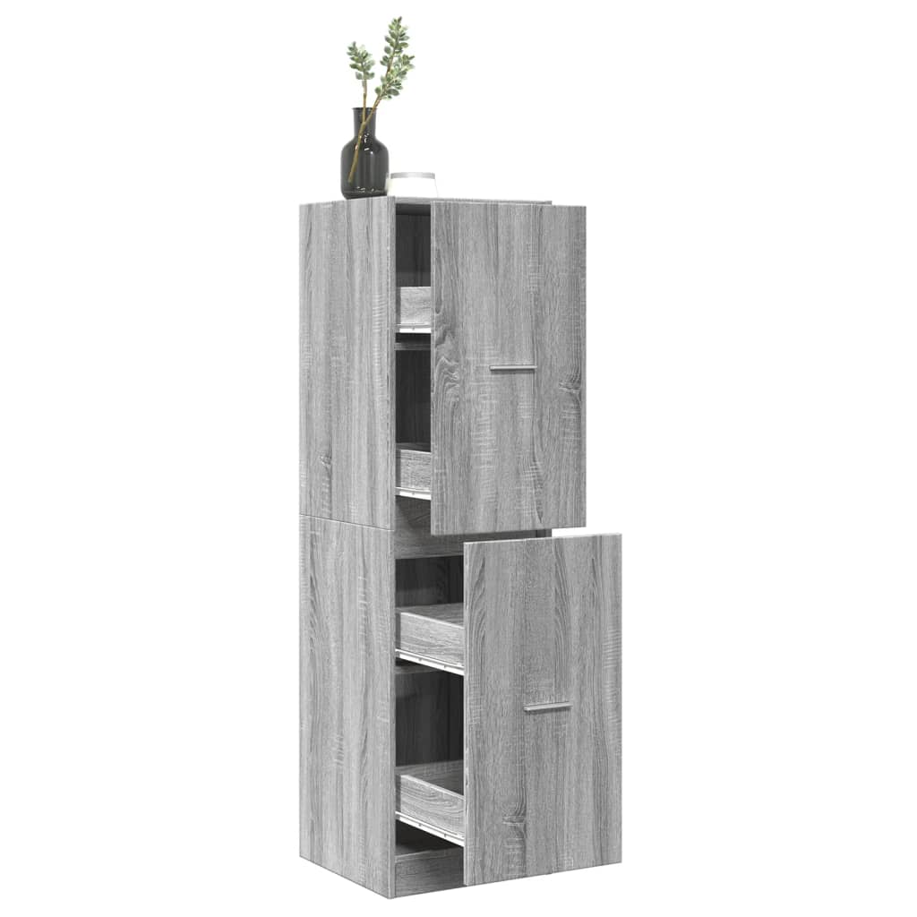 Apothekerschrank Grau Sonoma 40x144,5 cm