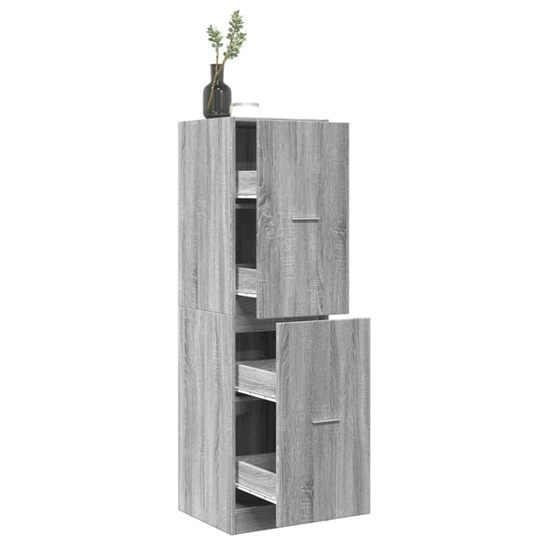 Apothekerschrank Grau Sonoma 40x144,5 cm