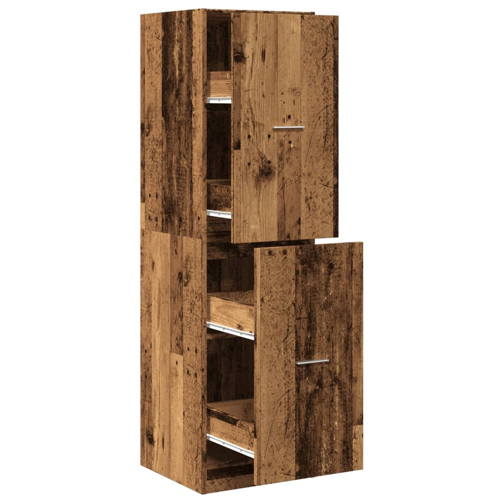 Apothekerschrank Altholz-Optik, 144,5 cm hoch