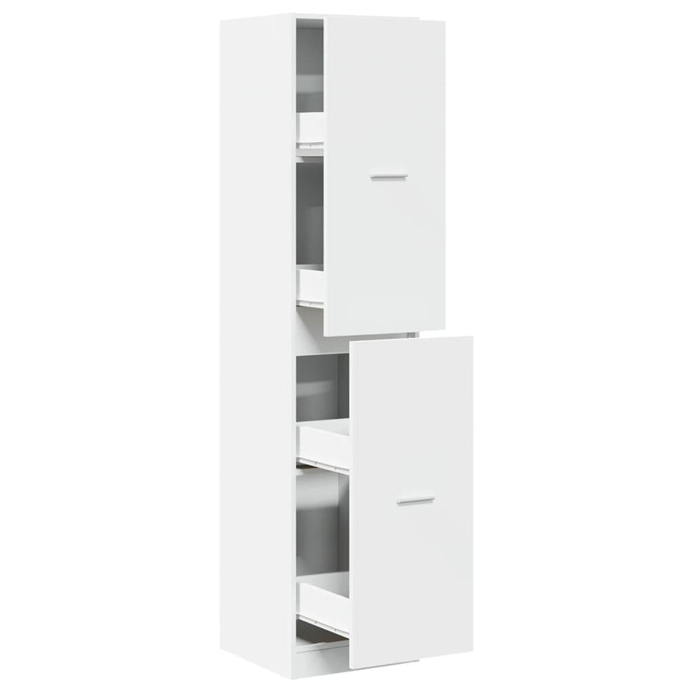 Apothekerschrank Weiß Holz 40x41x174,5 cm