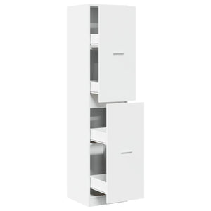 Apothekerschrank Weiß Holz 40x41x174,5 cm