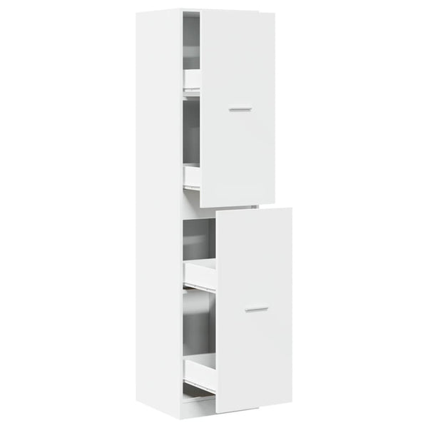 Apothekerschrank Weiß Holz 40x41x174,5 cm