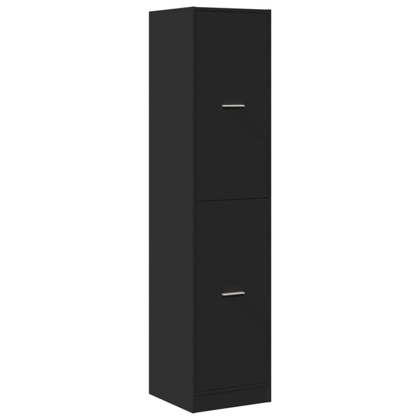 Schwarzer Apothekerschrank 40x41x174,5 cm