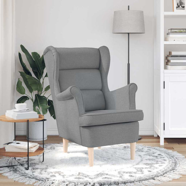 vidaXL Armchair Light Grey 74x84x100 cm Fabric