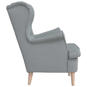vidaXL Armchair Light Grey 74x84x100 cm Fabric
